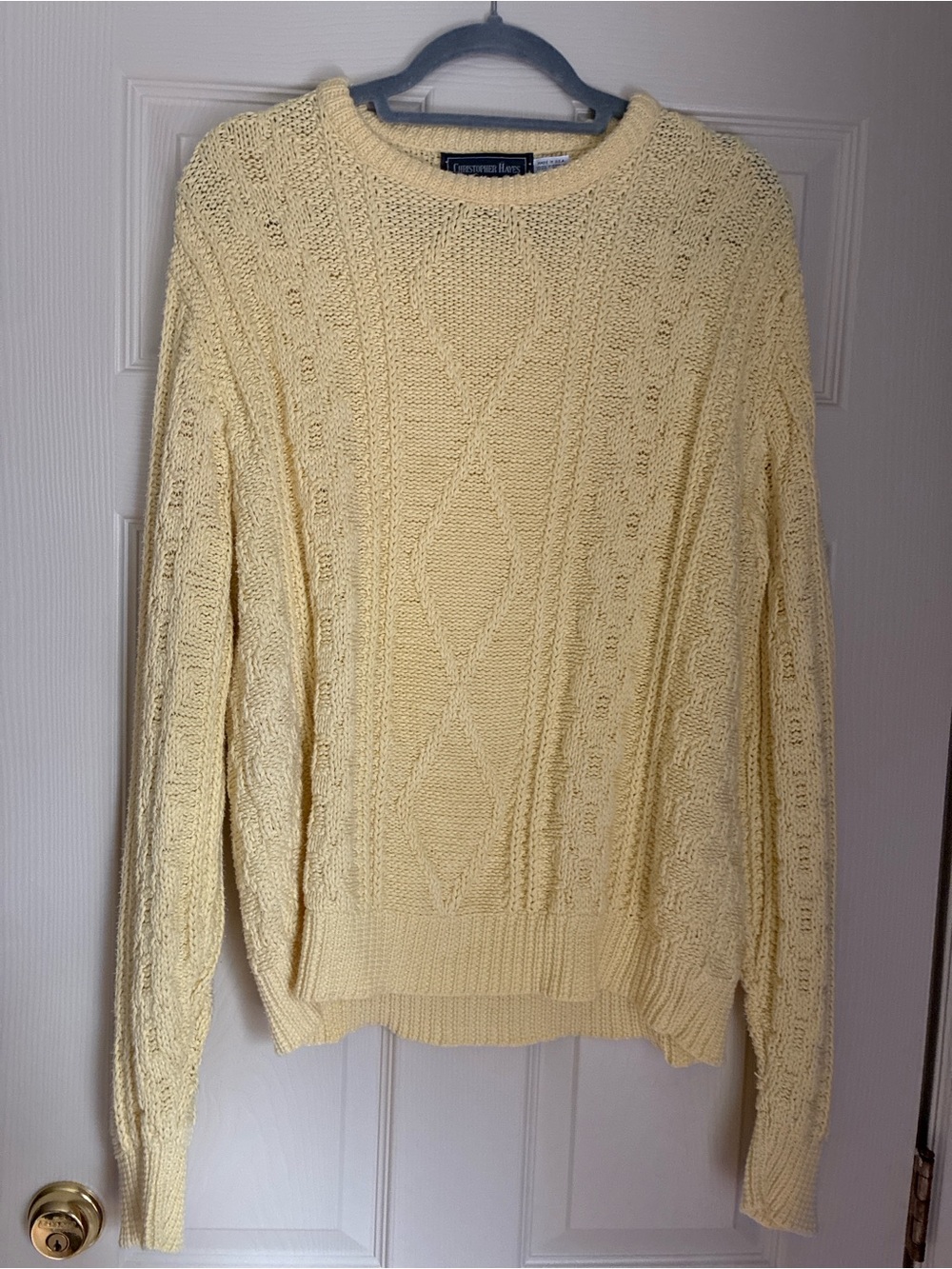Chunky butter yellow Tommy Hilfiger Cream Cable Knit Sweater